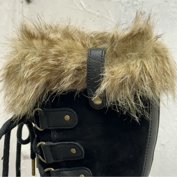 Sorel Joan of Arctic boots Waterproof black fur trim - Image 5