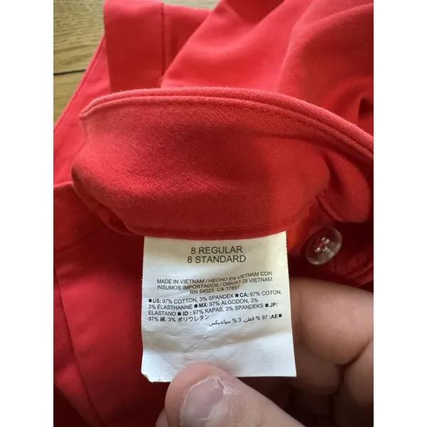 Old Navy Women Red‎ Harper Mid-Rise Career Pants Size 8 Regular Colorful Career - Image 9