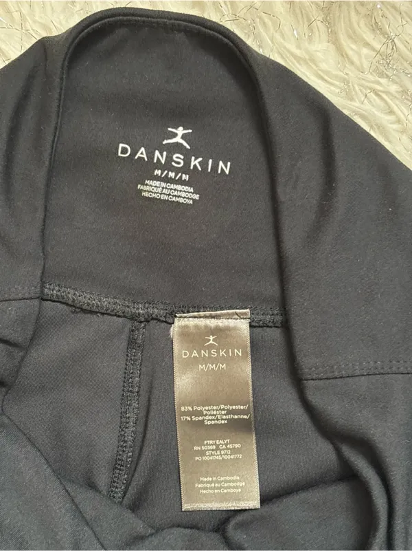 Danskin Black Women’s High-Waist Flare Jogger Track Pants with Side Slit Size M - Image 5