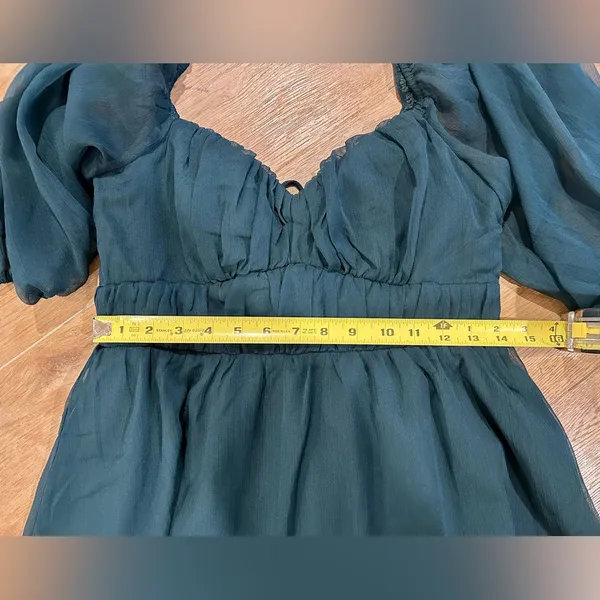 Lulu's Deep Teal Dress Medium - Image 8