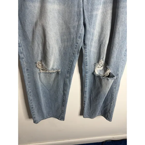 Eloquii Ripped Knee High Waist Jean Loose Fit Baggy Size‎ 14 Streetwear Casual - Image 6