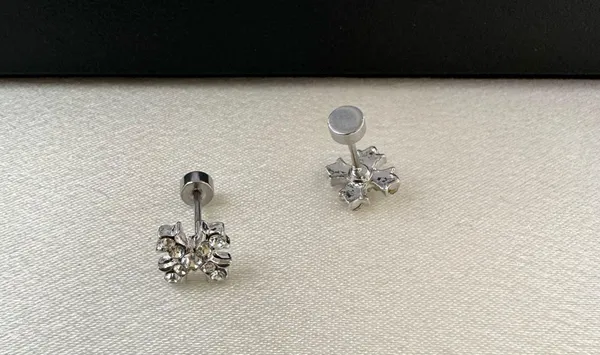 8mm CZ Cross Stud Earrings for Men Women Streetwear Hip Hop Punk Unisex Style - Image 3