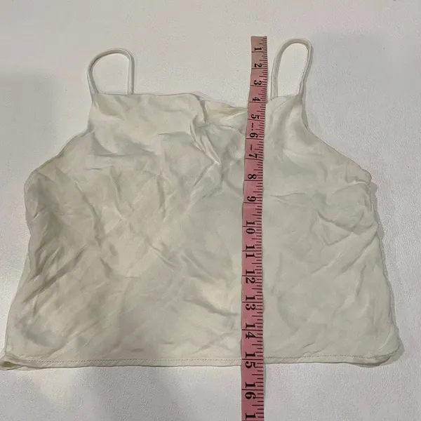 Zara Ivory Satin Cowl Neck Cami Top XS Minimalist Going Out Y2K - Image 6