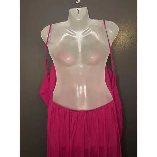 Cupshe Dress Womens Medium Pink Cutout Backless Tie Strap Maxi Sundress Beach - Image 11