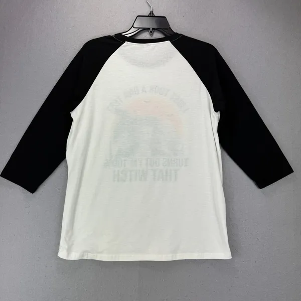 Hocus Pocus Top Large Raglan Sleeve 3/4 Length Sleeves Jersey T Shirt Halloween - Image 5