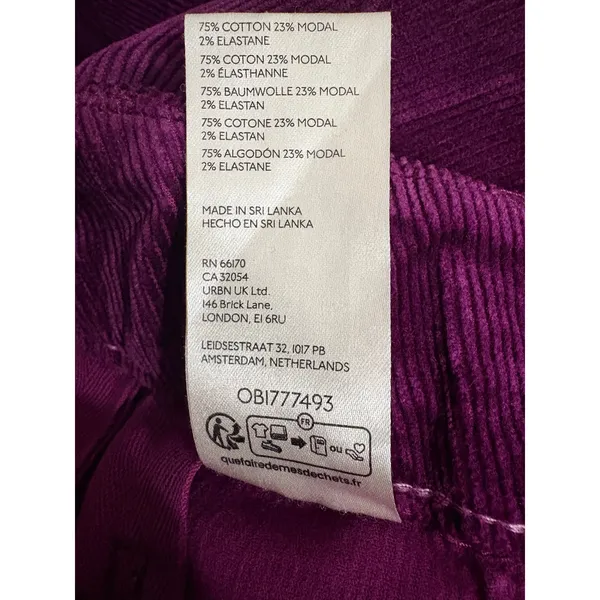 Maeve The Colette Cropped Wide Leg Corduroy Pants Women’s 25 Violet - Image 6