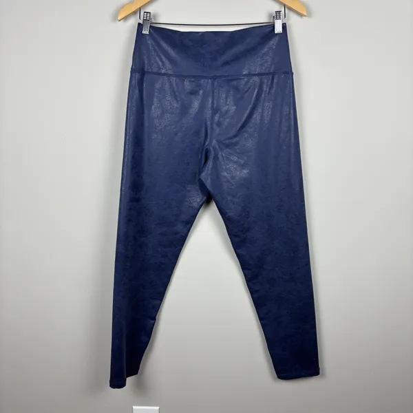 OFFLINE by Aerie Crossover Leggings Womens XL Navy Blue Crackle Yoga‎ Pilates - Image 8