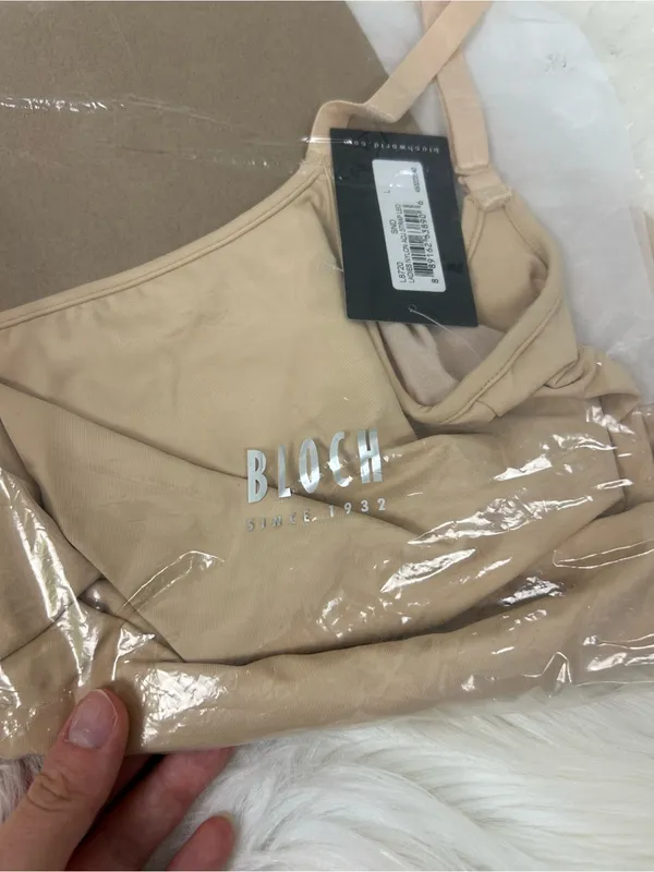 NWT Bloch Nude Ladies Nylon Adjustable Strap Leotard Size L - Image 5