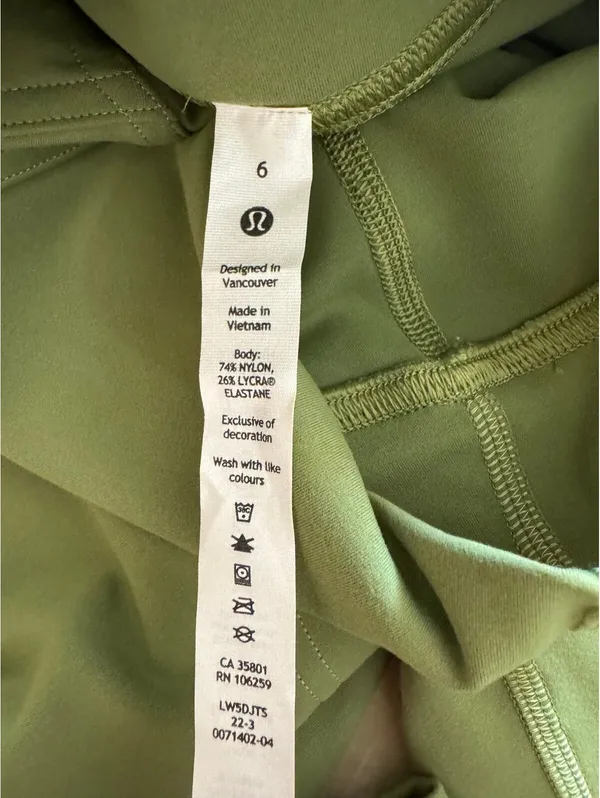 Lululemon Instill High Rise 25” Green Foliage Size 6 NWT - Image 6