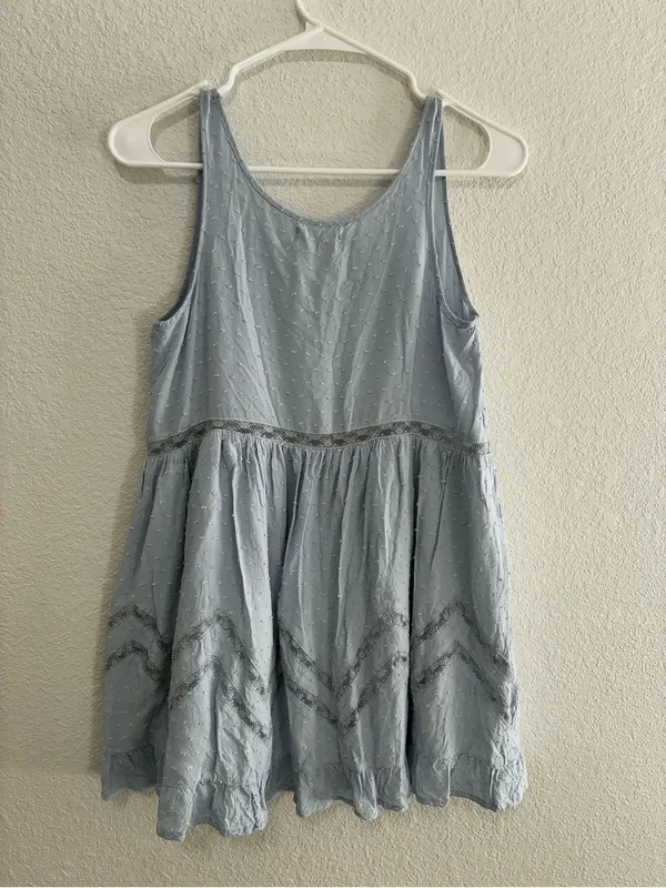 Altar'd State Light Blue Sleeveless Ruffle-Hem Girls' Dress - Image 3