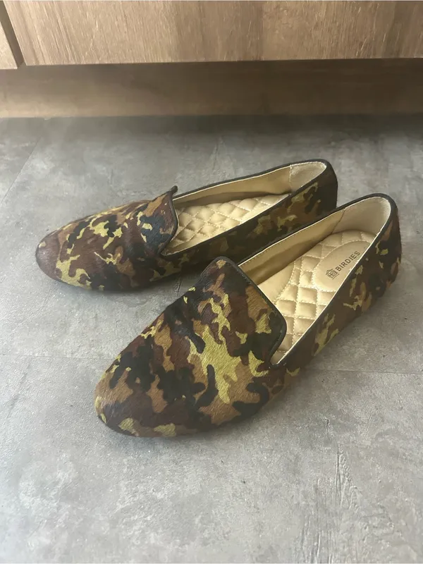 Birdies The Blackbird Starling Flats in Camo Calf Hair Size 7.5 - Image 4