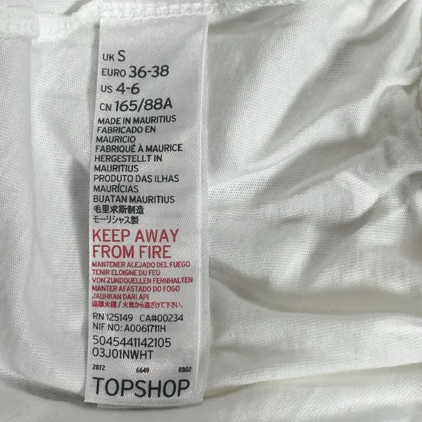 Topshop White Ruffle Trim Open Back Romper Size Small NWT  - Image 9