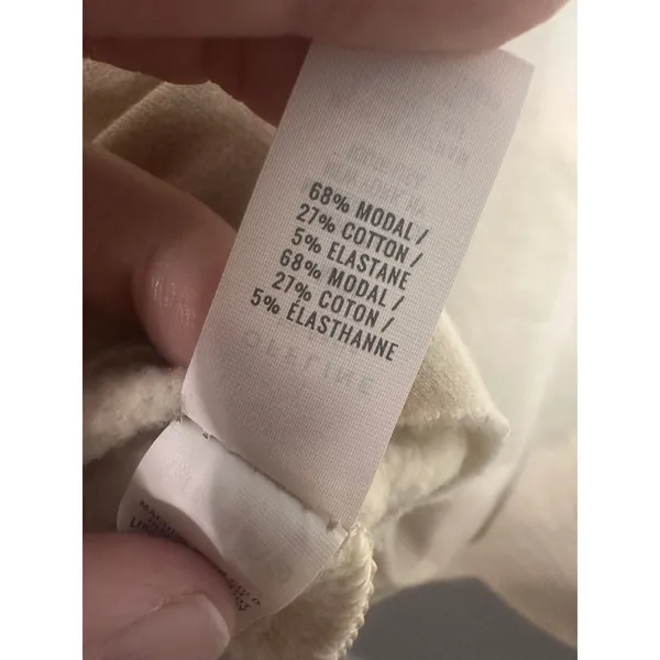 Aerie OFFLINE V-Neck Hoodie Beige‎ Living My Best Life Sleeve Graphic Size M - Image 7