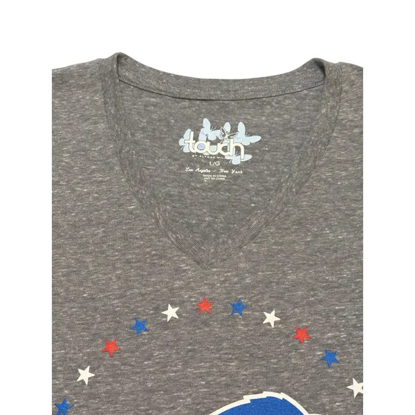 Touch Alyssa Milano Buffalo Bills Heather Gray V Neck T Shirt Football Sz Large - Image 3