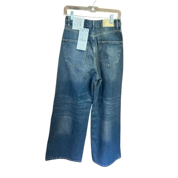 SRADIVARIUS Womans Loose Wide Fit Jeans Sz 4/32 NWT - Image 2