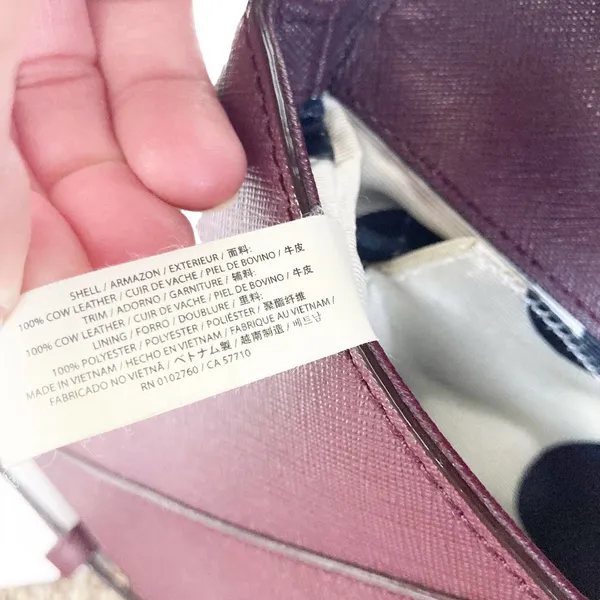 Kate Spade Maroon Leather Envelope Crossbody Bag - Image 6