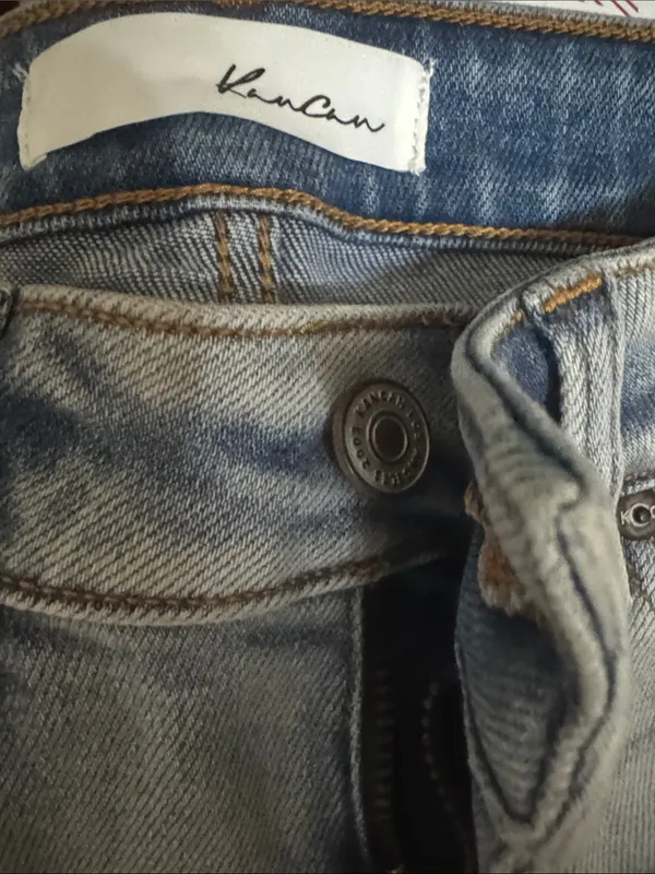 KanCan Light Blue Skinny Jeans with Distressed Knees - Image 3