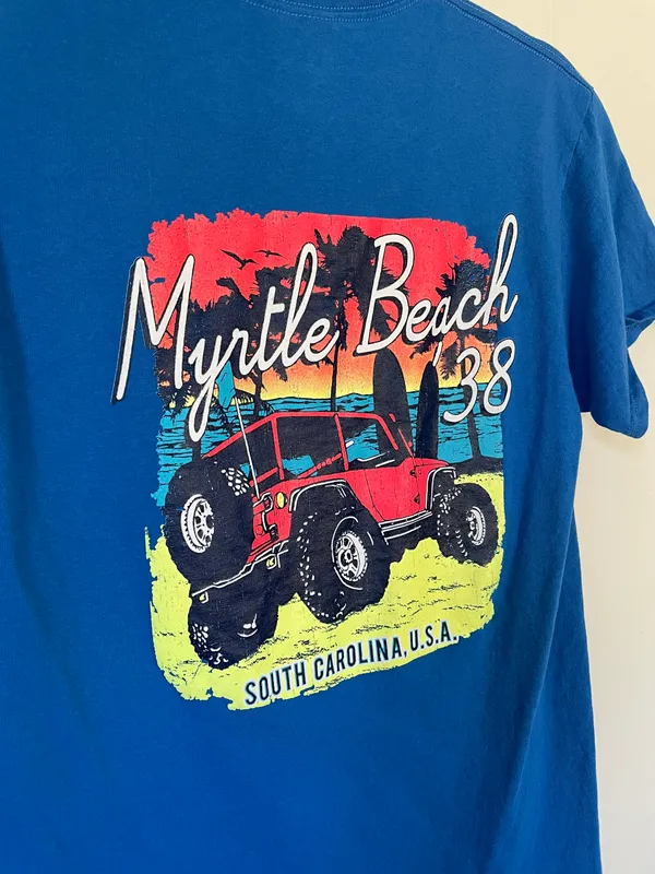 Delta Apparel Myrtle Beach ‘38 South Carolina T-shirt Crewneck Unisex Sz Medium - Image 6