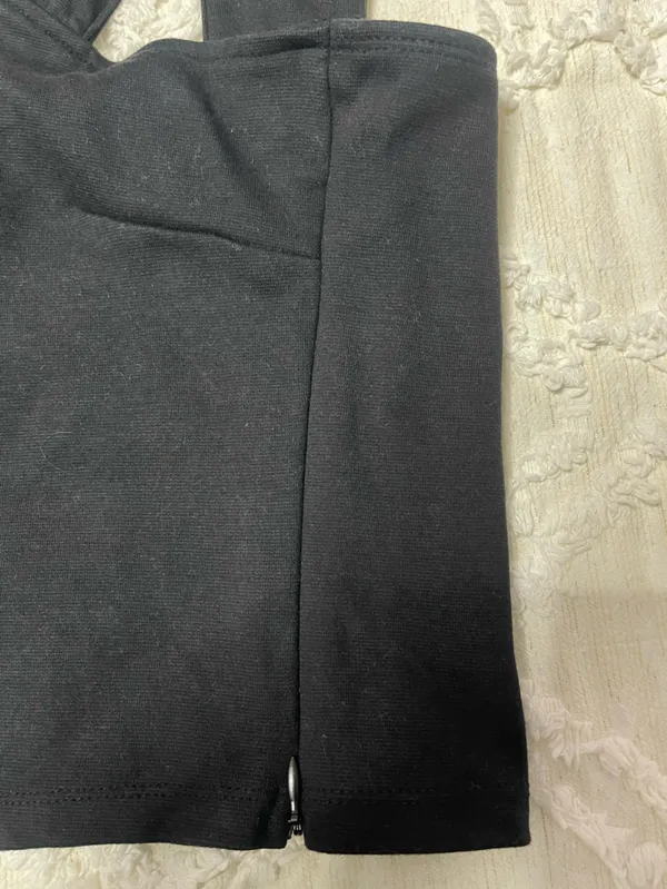 Maeve One-Shoulder Black Crop Top - Image 3
