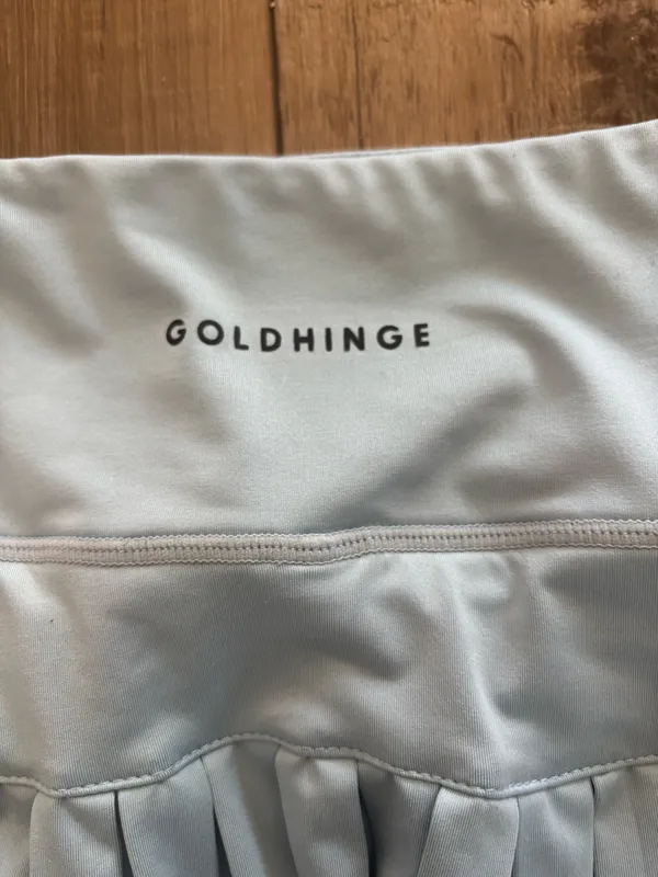 Light Blue Gold Hinge Skirt - Image 3