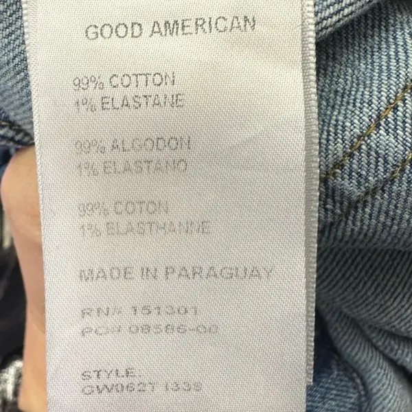 Good American The Weekender Jeans‎ Women's 14/32 Indigo Stretch Denim - Image 5