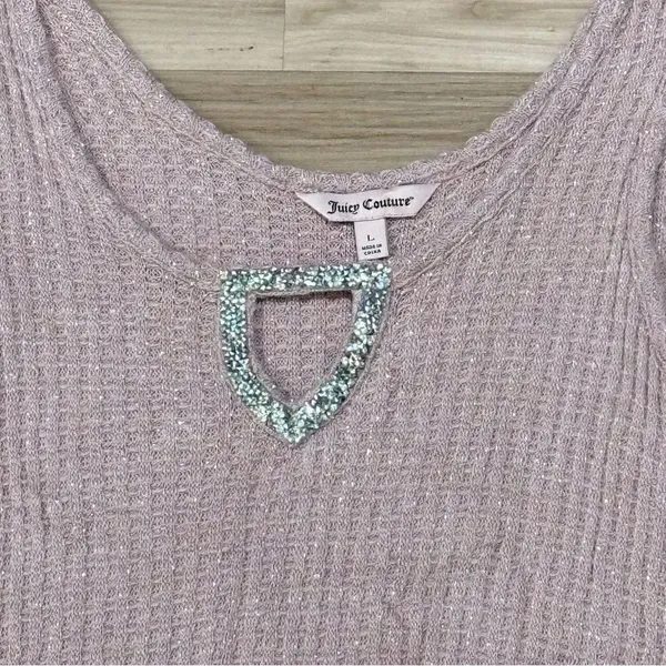 Juicy Couture Shimmer Cutout Tank Top Women’s Large - Image 4
