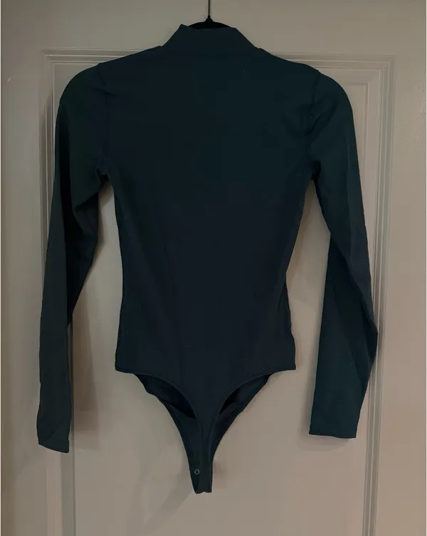 Abercrombie Soft A&F Bodysuit Womens XS Green Long Sleeve - Image 3