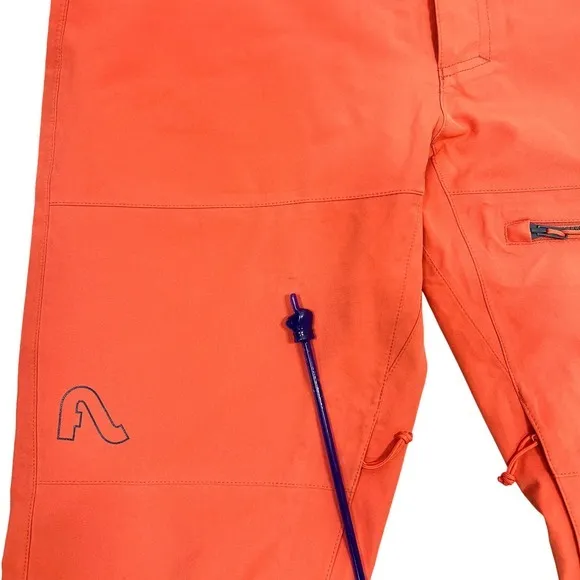 Flylow Sassyfrass Ski Snowboarding Pants Small Coral Orange Gorpcore Winter READ - Image 8