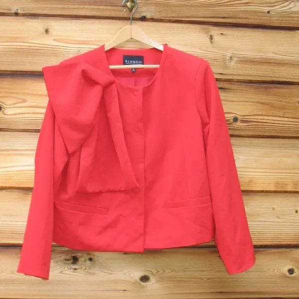 Eloquii Cropped Bow Jacket Blazer - Image 2