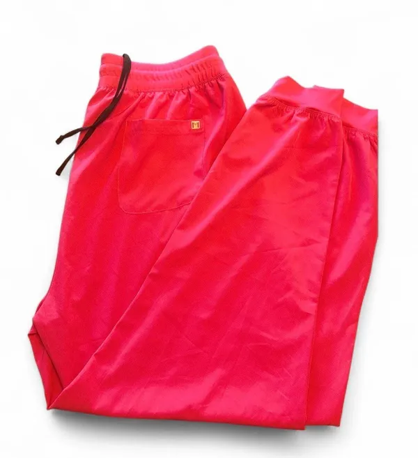 Women's Maevn Fuchsia Drawstring 5 Pocket Jogger Scrub Pants, Size XL - Image 2