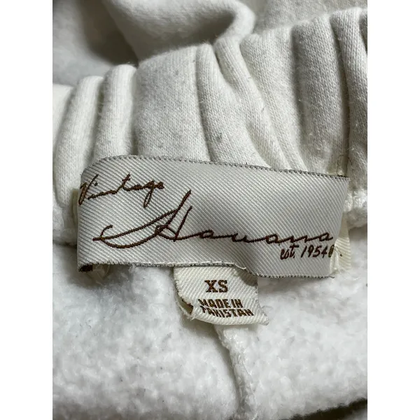 Vintage Havana Women's White Fleece Wide Leg Lounge Athletic Sweat Shorts Sz XS - Image 5