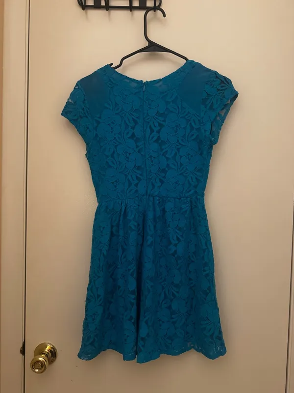 Blue Lace Mini Dress Urban Outfitters - Image 2