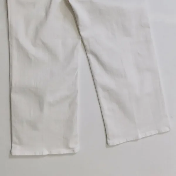 NWT!! J. CREW Slim Wide Jeans Stacked Buttons Solid White Size 30 Petite 30P - Image 10