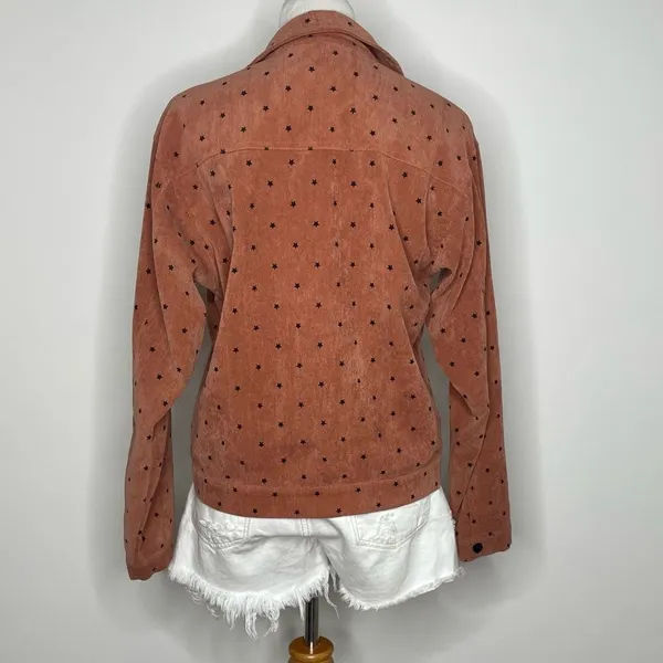 Blush- Brown Corduroy Jacket with Black Stars - Image 3