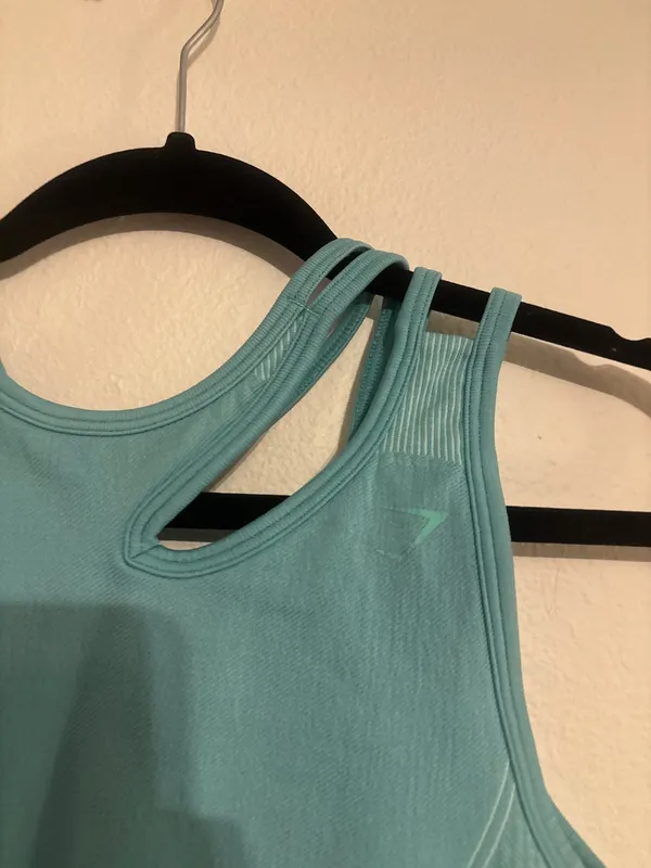 Gymshark Teal Sports Blue Bra - Image 2