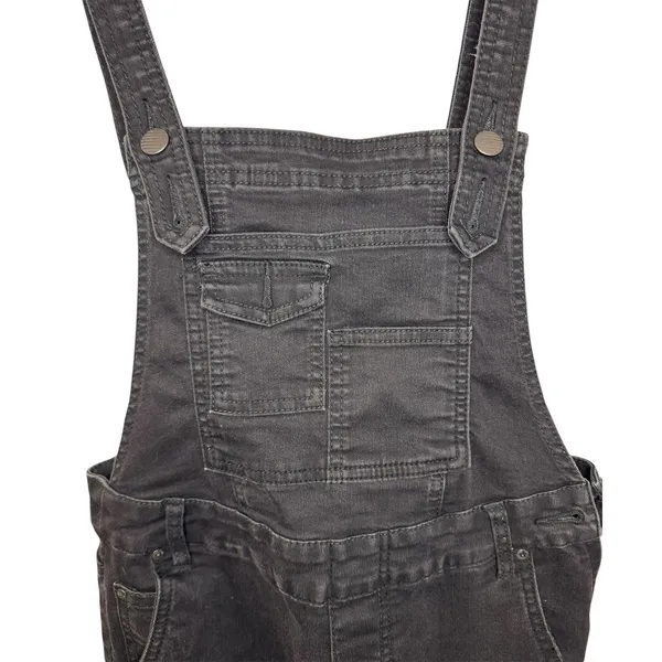 Free People Overalls Womens Size 24 Washed Black Denim Skinny Leg Bib - Image 11