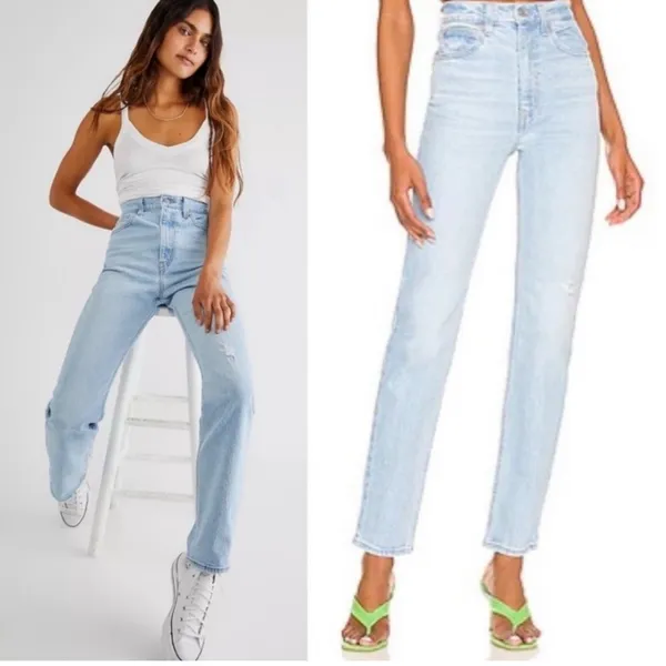Levi's 70s high slim straight light jeans size‎ 32 light wash - Image 2