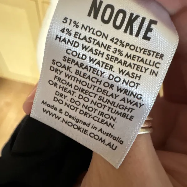 NOOKIE Nookie Bellagio Halter mini dress Metallic‎ Bodycon Dress Size XS - Image 6
