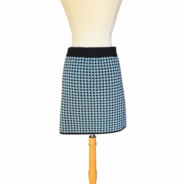 Alexa Chung for Opening Ceremony Blue Black Orange Geometric Print Mini Skirt - Image 6