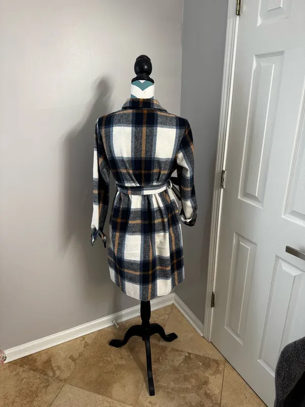 SheIn Plaid Flannel Shirt Dress - Image 2