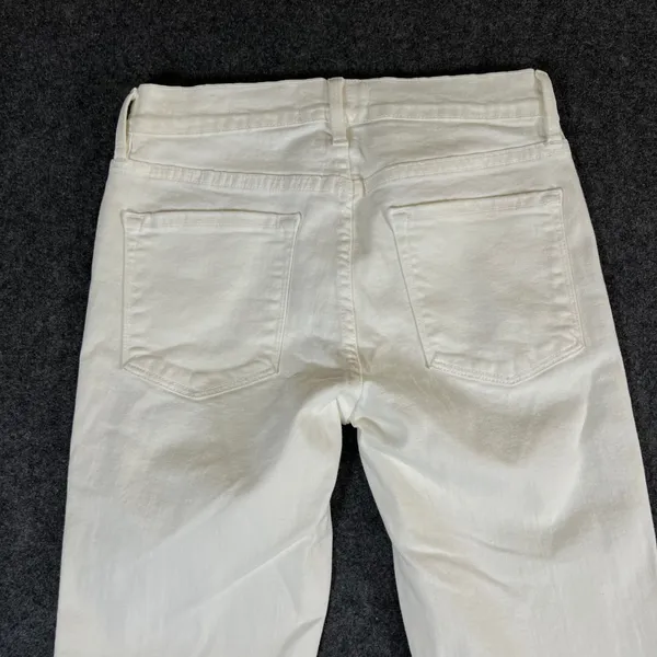 Frame Denim Le Skinny de Jeanne Jeans Blanc White Stretch Skinny Size 26 - Image 11