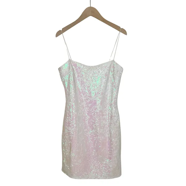 Likely Reese Sleeveless Mini Dress in Iridescent Sequin Size 2 - Image 2