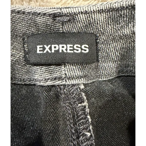 Express grey super Ultra stretch modern straight high rise jeans Small 0/2/4 - Image 6