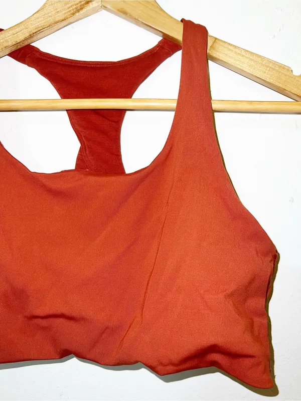 lululemon athletica Burnt Orange Racerback bra closure Sports Bra - Image 2