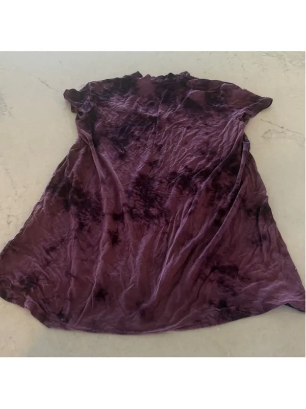 American Eagle Outfitters Soft & Sexy Purple Acid Wash Tee Small - Image 9