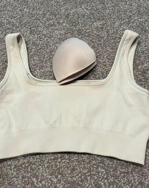 Amazon Cream/White Crop Top - Image 2