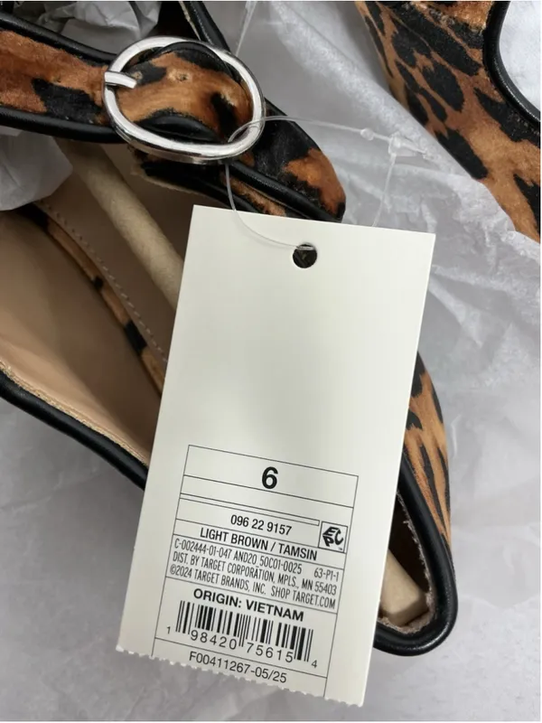 Womans New In Box A New Day Tamsin Leopard Print Mary Jane Flats 6 - Image 6
