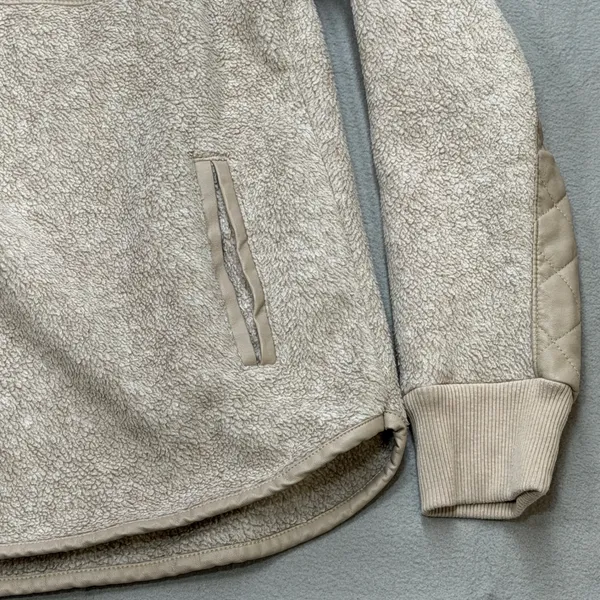 Abercrombie & Fitch Fleece Pullover Women S Tan Gorpcore Cabincore Soft Academia - Image 7