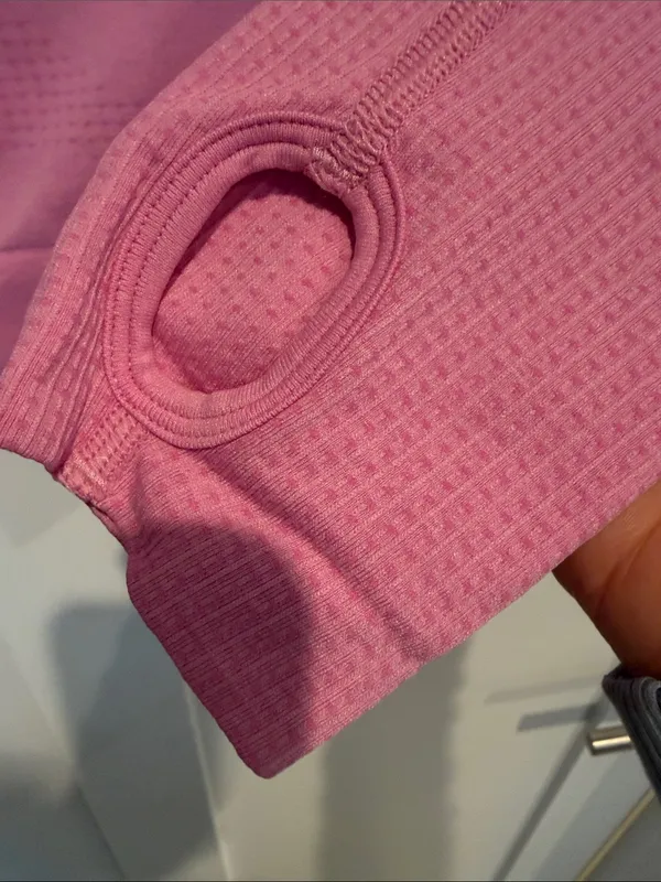 Gymshark Pink Long Sleeve Crop Top - Image 3