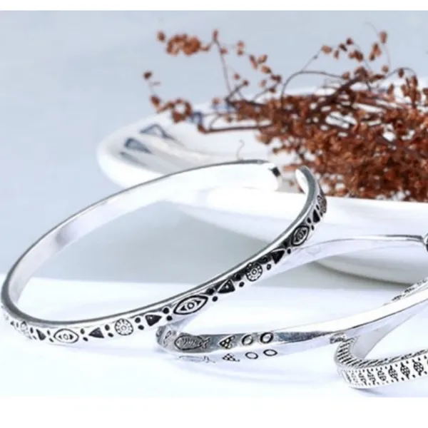 NEW Engraved 925‎ Sterling Silver Adjustable Cuff Bracelet - Image 3